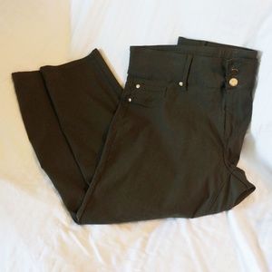 Olive Green Stretchy Capris